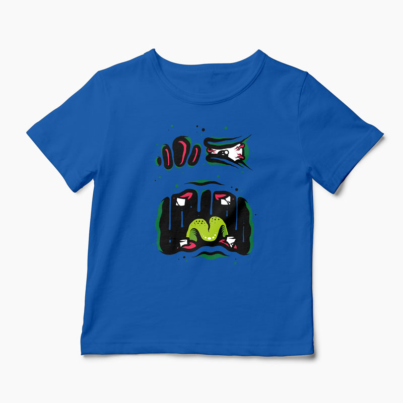 Tricou Monstru - Copii-Albastru Regal
